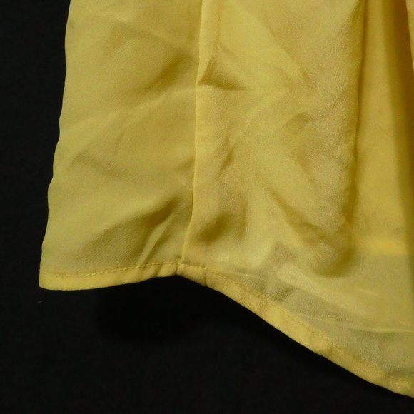 H&M | size 8 | Pastel Yellow Stylish Spaghetti Strap Chiffon Top | Camisole - Picture 11 of 13